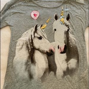 NWT Justice unicorn top size 12